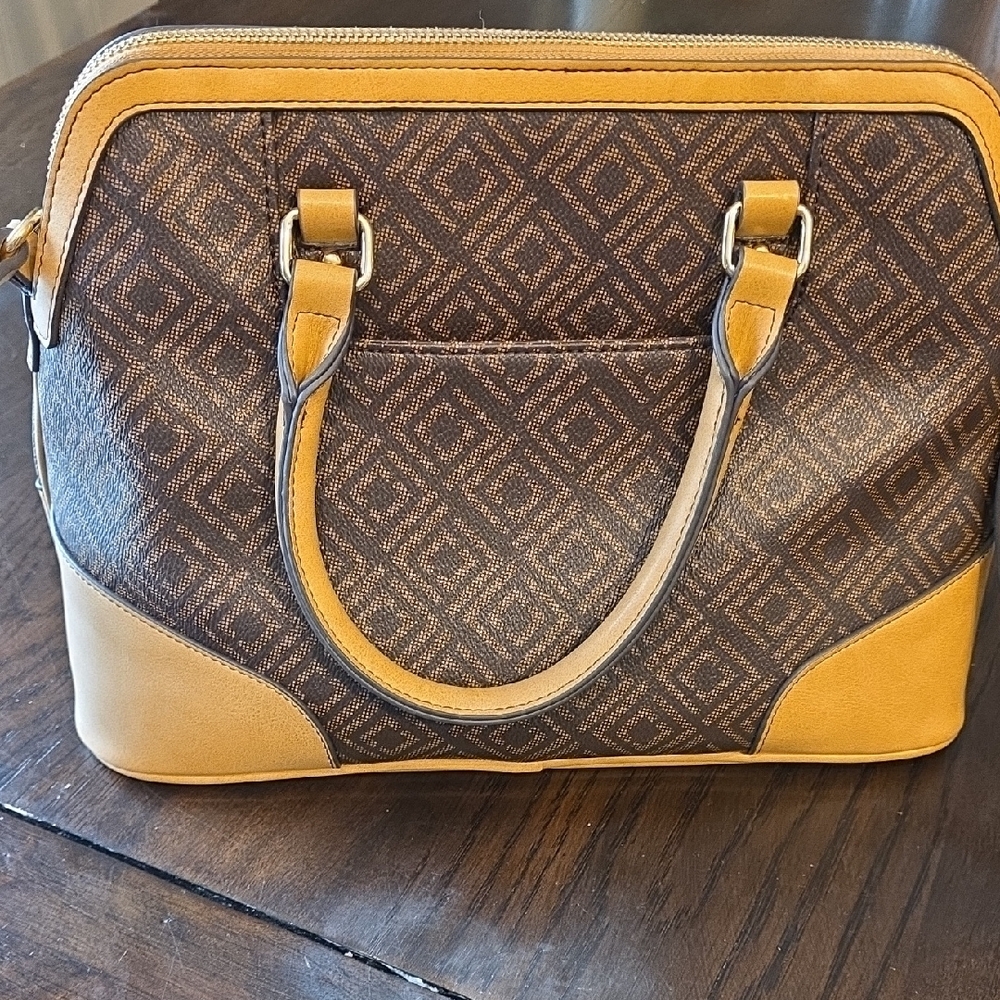 Liz Claiborne Patterned Brown Satchel - Picture 3 of 8